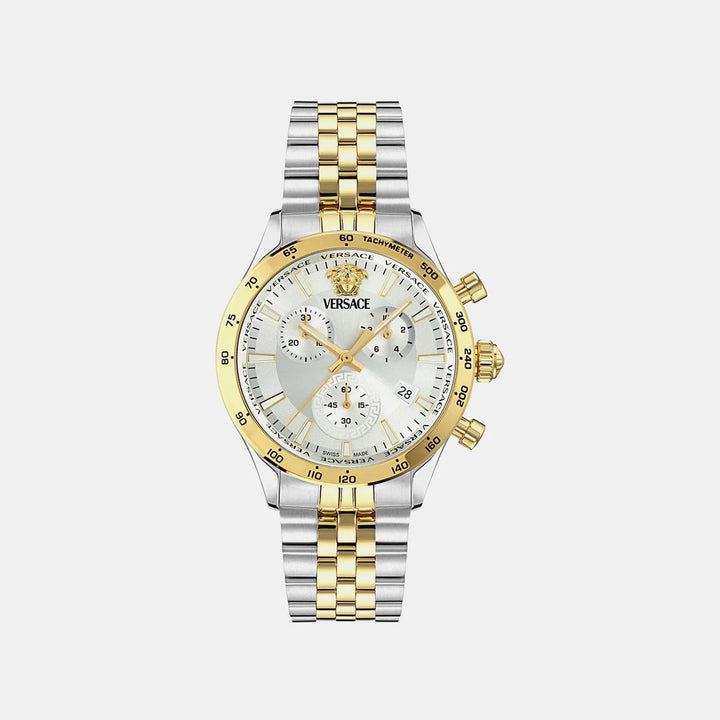 Versace Hellenyium VECFA0324 Silver White Dial Stainless Steel Men&
