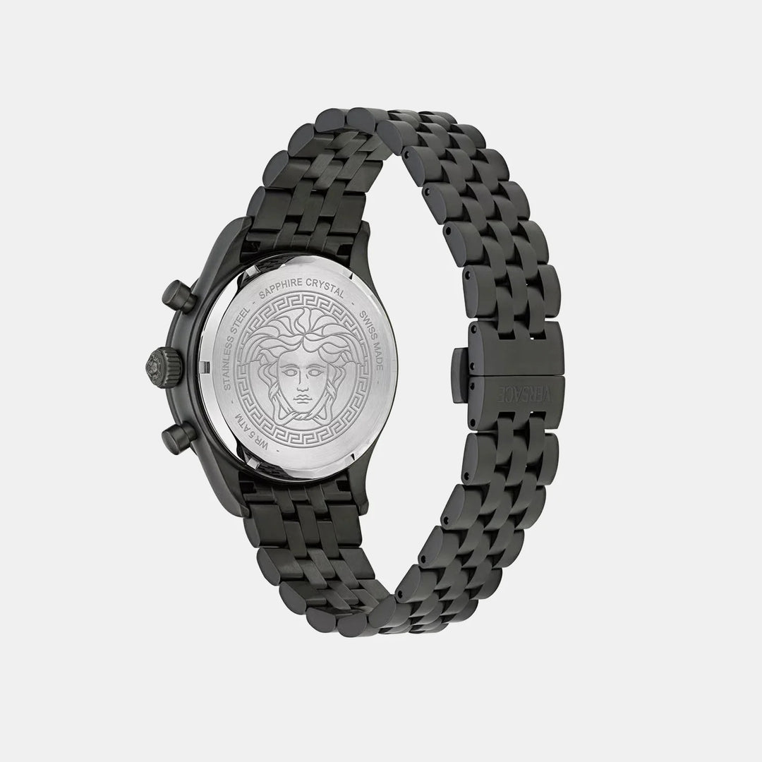Versace Hellenyium VECFA0624 Black Dial Stainless Steel Men&
