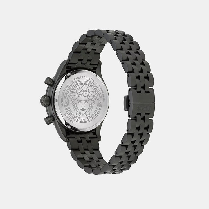 Versace Hellenyium VECFA0624 Black Dial Stainless Steel Men&