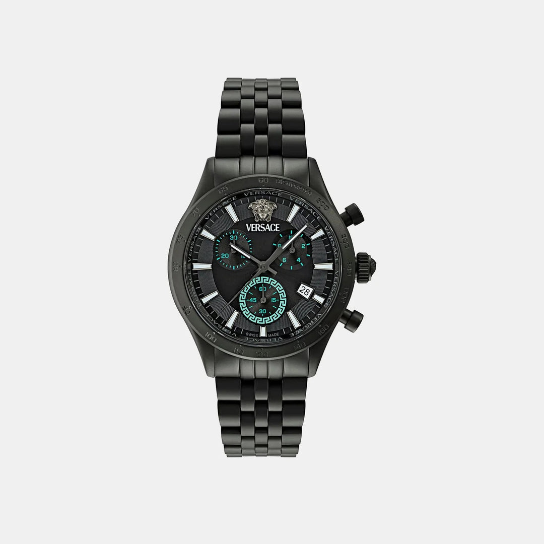 Versace Hellenyium VECFA0624 Black Dial Stainless Steel Men&