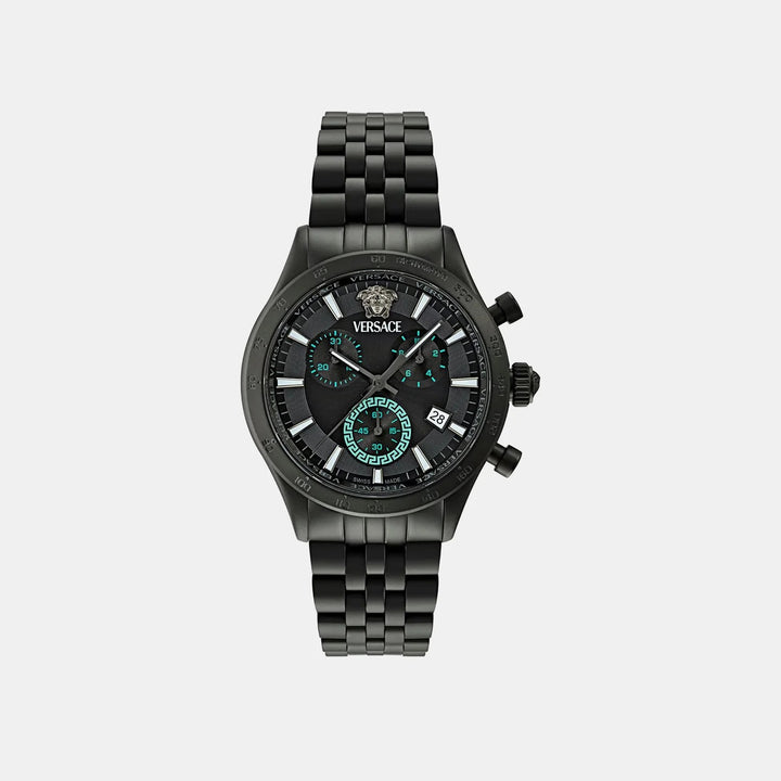 Versace Hellenyium VECFA0624 Black Dial Stainless Steel Men&