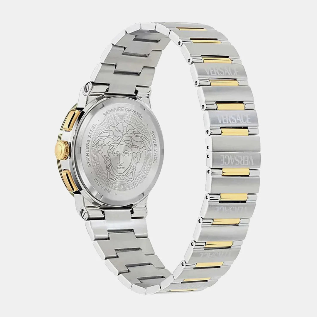 Versace V-Essential VEKMA0525 Black Dial Stainless Steel Men&