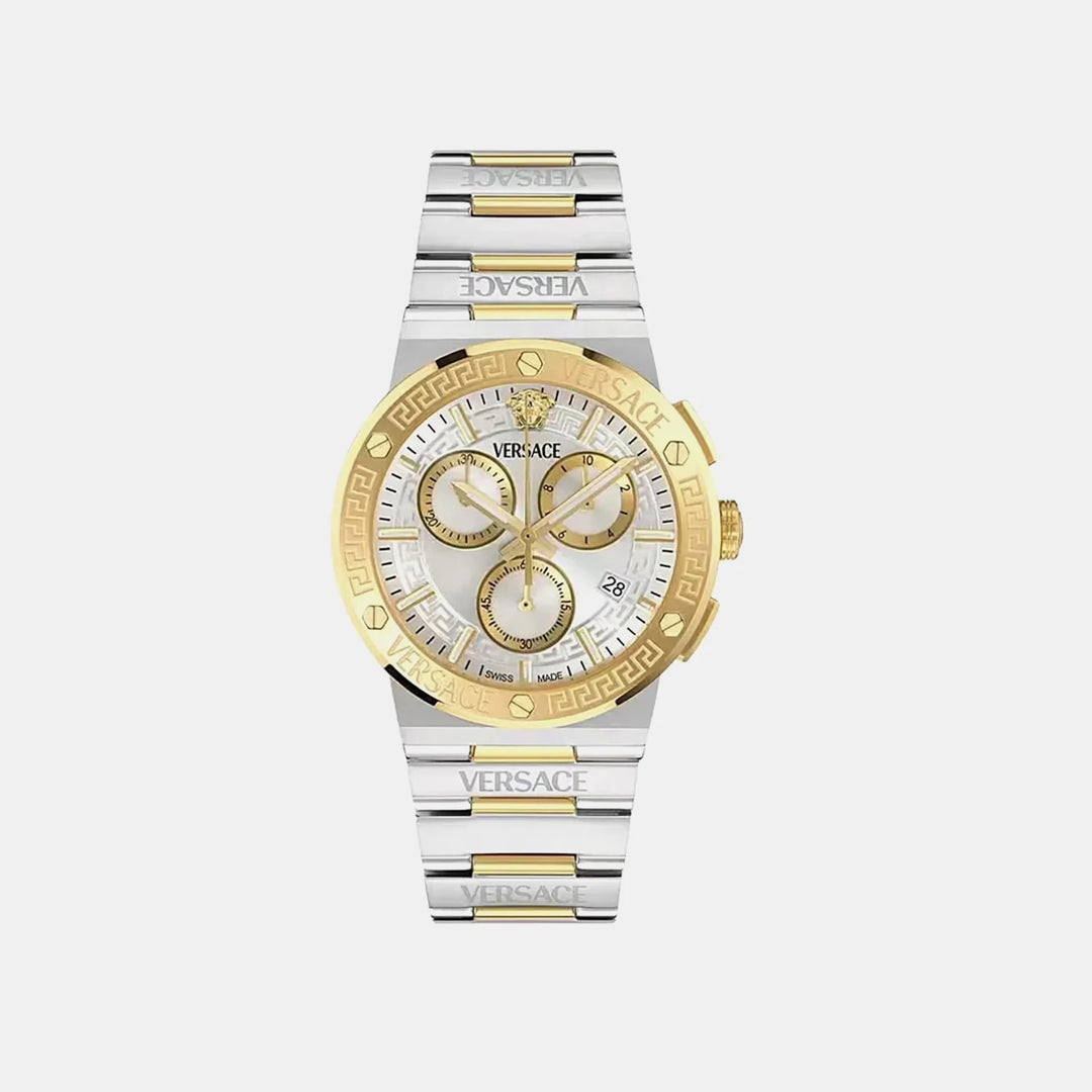 Versace V-Essential VEKMA0525 Black Dial Stainless Steel Men&