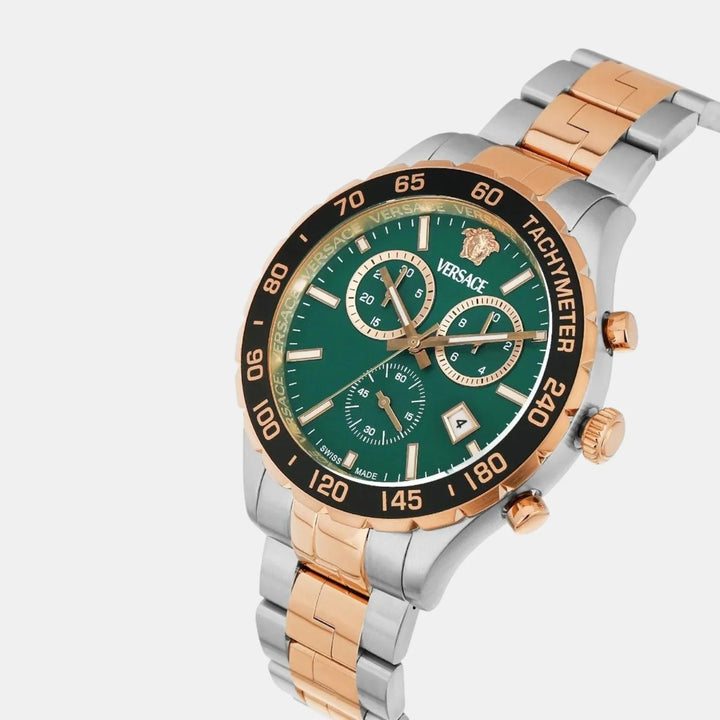 Versace Hellen VEPCA0424 Gold Dial Stainless Steel Men&