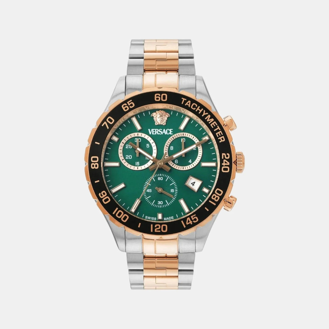Versace Hellen VEPCA0424 Gold Dial Stainless Steel Men&