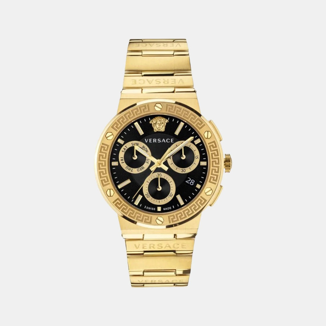 Versace Greca VEZ900421 Black Dial Stainless Steel Men&