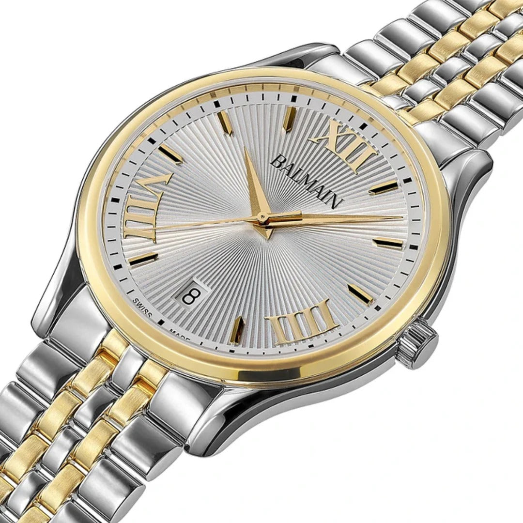 Balmain Beleganza Gent II 40mm Silver Dial Two-Tone Bracelet