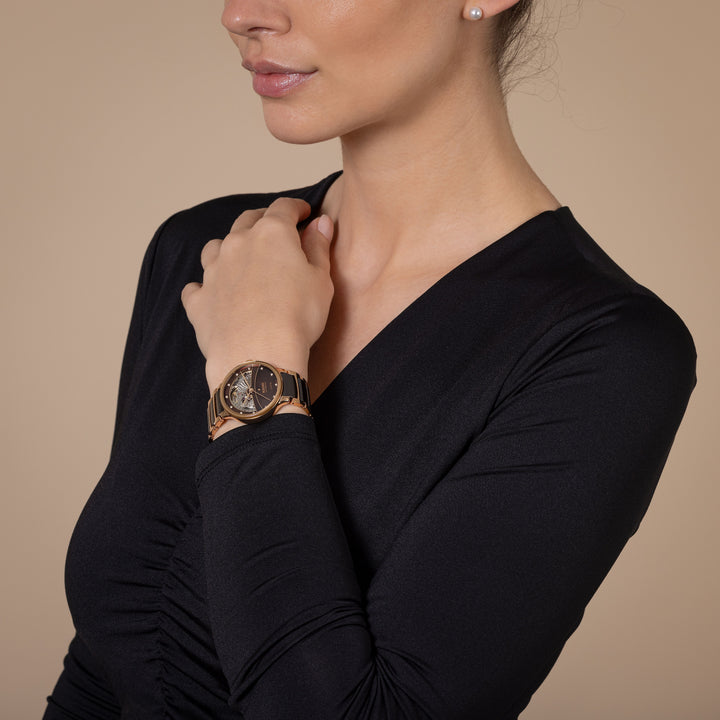 Rado Centrix 35mm Brown Mother of Pearl Open Heart Diamond Automatic Ladies Watch R30029902
