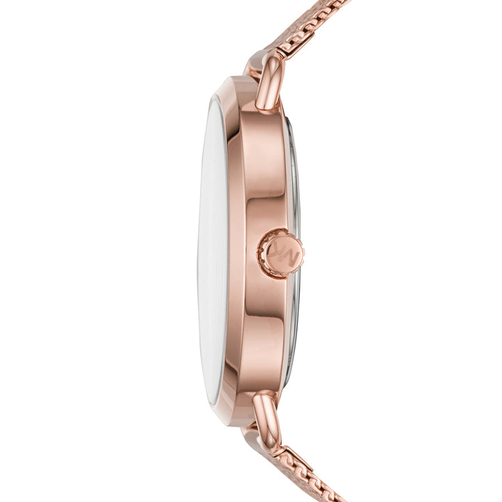 Michael Kors Portia MK3845 Gold-Tone Pavé Heart Dial Women&
