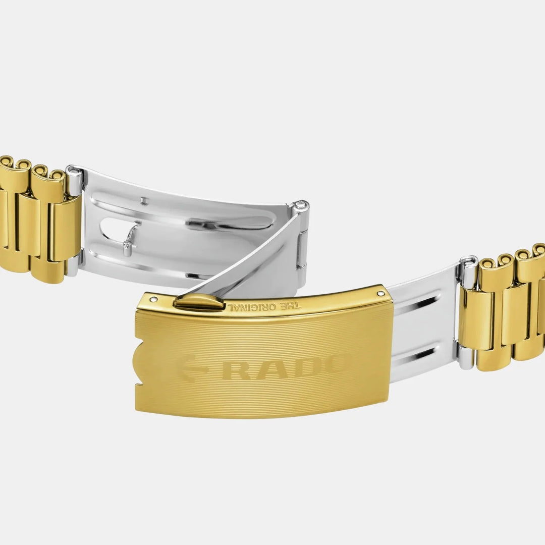 Rado DiaStar Original Open Heart 35mm Yellow Dial Gold-Tone Bracelet Automatic