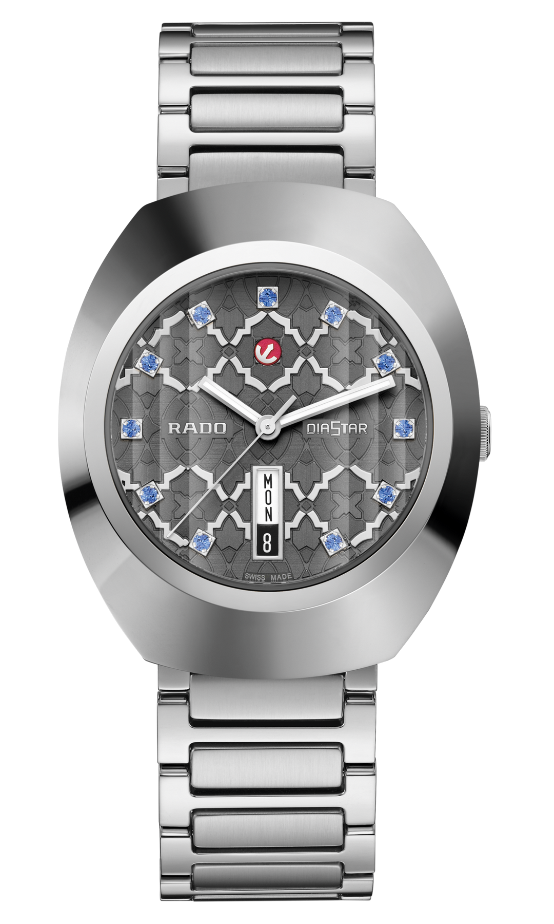 Rado DiaStar Original 38mm Mosaic Dial Blue Crystals Stainless Steel Automatic
