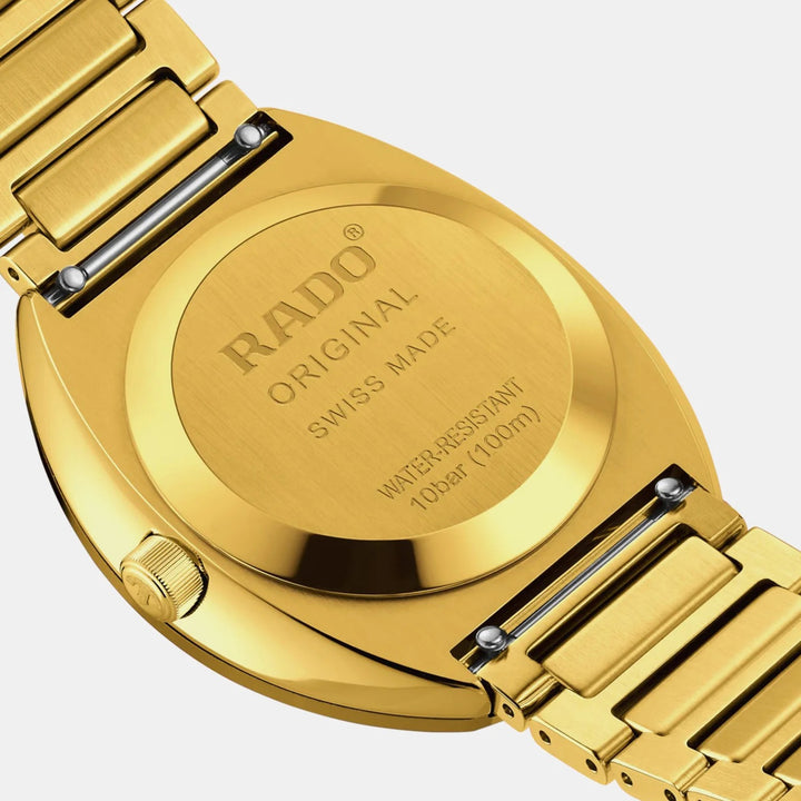 Rado DiaStar Original 38mm Gold Dial Gold-Tone Stainless Steel Bracelet Automatic