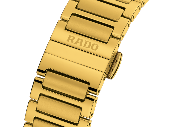 Rado DiaStar Original 38mm Gold Pattern Dial Yellow Gold PVD Bracelet Automatic