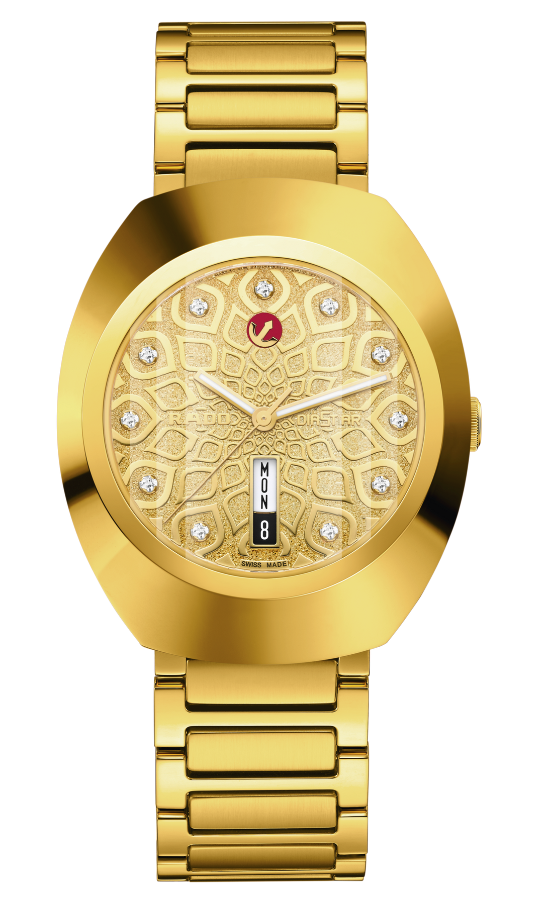 Rado DiaStar Original 38mm Gold Pattern Dial Yellow Gold PVD Bracelet Automatic