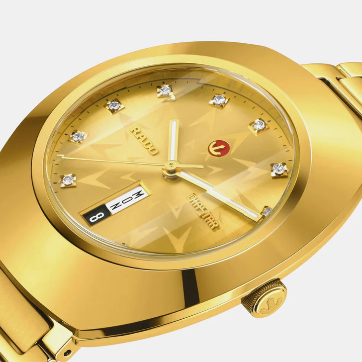 Rado DiaStar Original 38mm Gold Dial Stainless Steel Bracelet Automatic Unisex