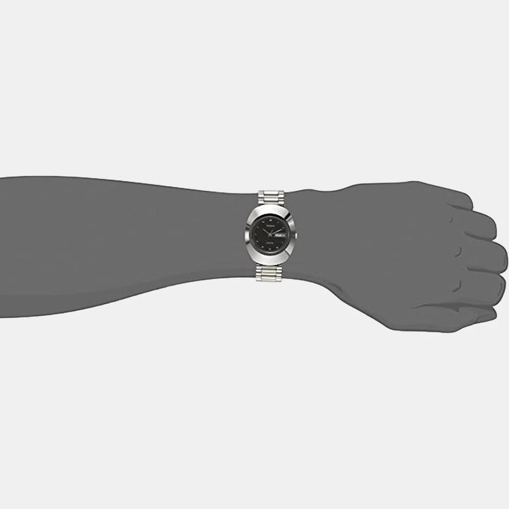 Rado The Original 35mm Black Dial Hardmetal Stainless Steel Quartz Date