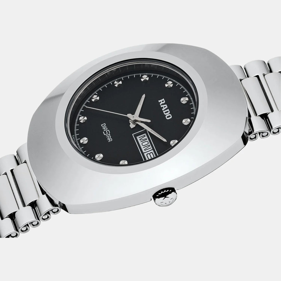 Rado The Original 35mm Black Dial Hardmetal Stainless Steel Quartz Date