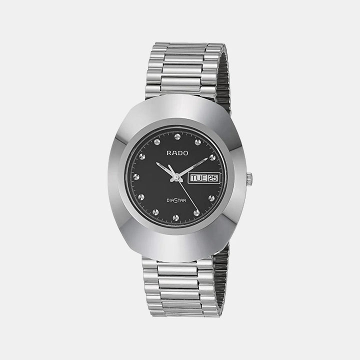 Rado The Original 35mm Black Dial Hardmetal Stainless Steel Quartz Date