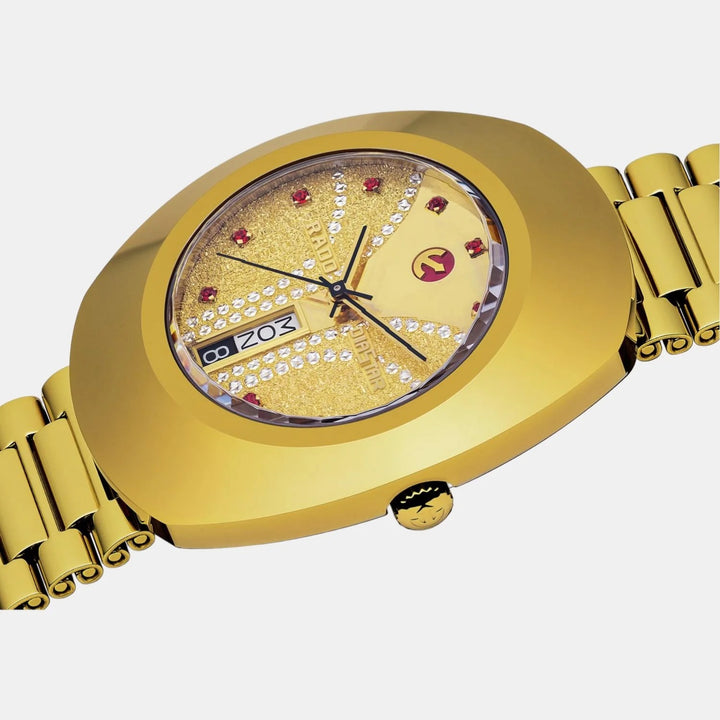 Rado The Original Automatic 35mm Champagne Dial Diamonds Gold PVD Bracelet