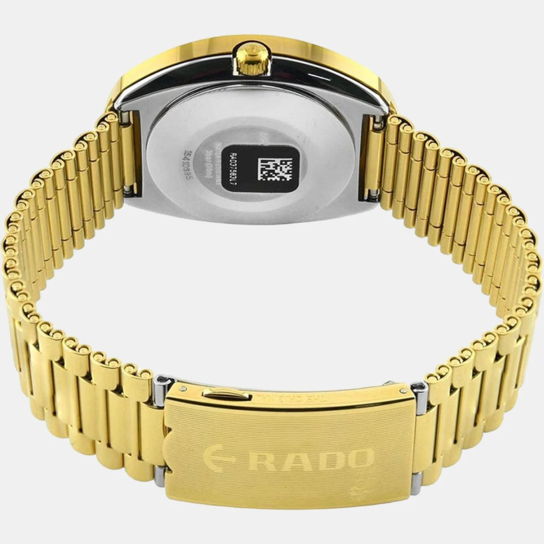 Rado The Original Automatic 35mm Black Dial Diamonds Gold PVD Hardmetal Bracelet