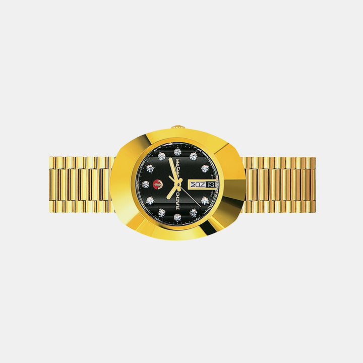 Rado The Original Automatic 35mm Black Dial Gold PVD CVD Hardmetal Bracelet