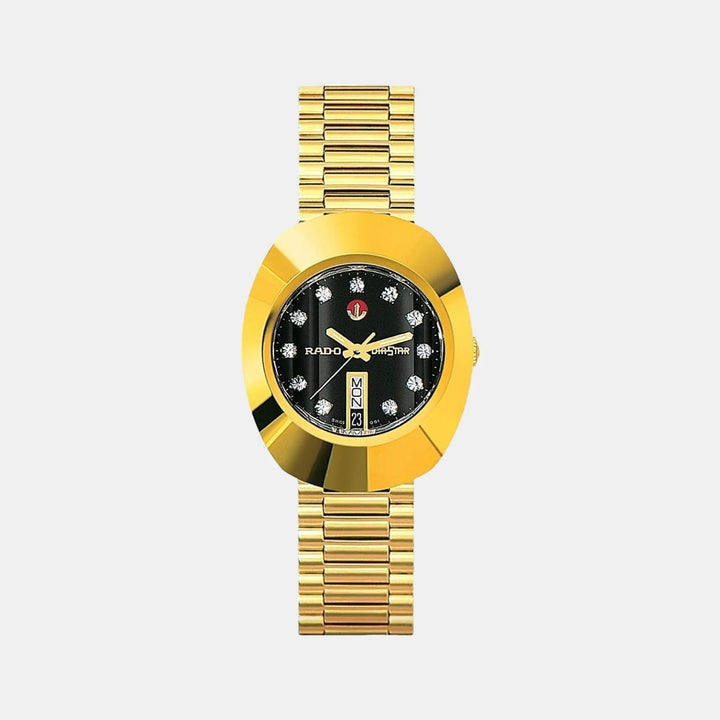 Rado The Original Automatic 35mm Black Dial Gold PVD CVD Hardmetal Bracelet