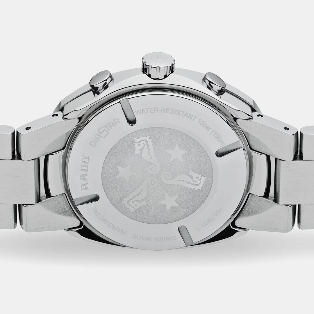 Rado New Original Chronograph 38.5mm Blue Dial Hardmetal 1/10s Quartz 100m