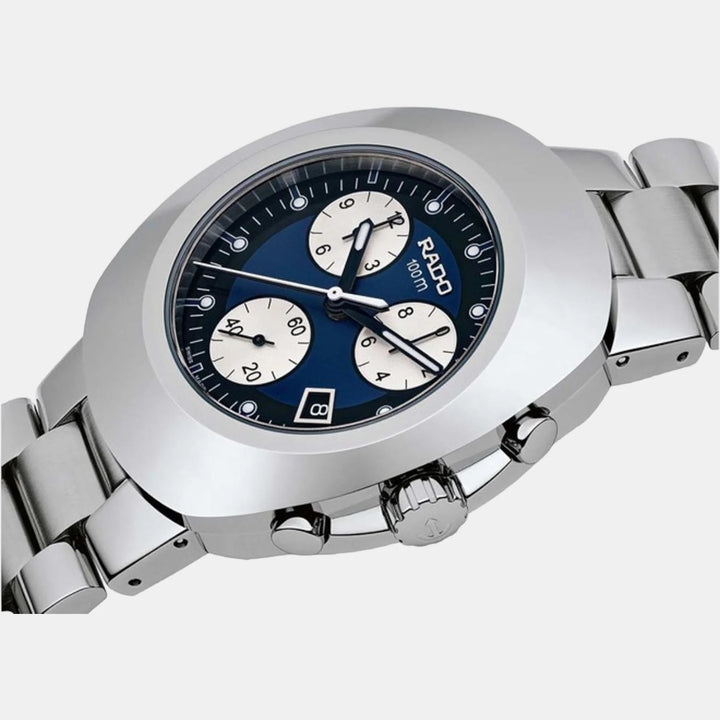 Rado New Original Chronograph 38.5mm Blue Dial Hardmetal 1/10s Quartz 100m