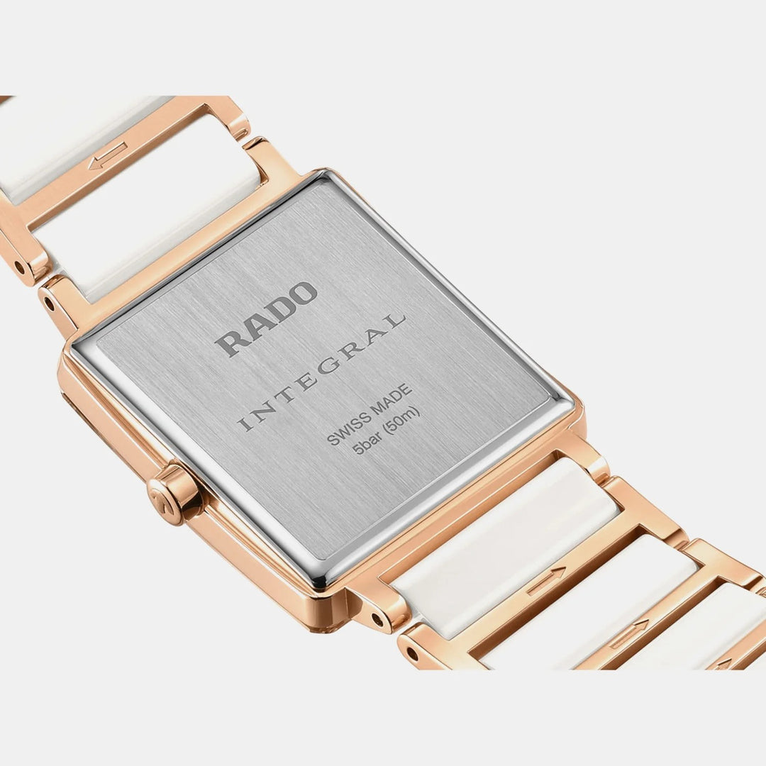 Rado Integral 23mm White Mother-of-Pearl Diamond Dial Rose Gold Ladies Watch