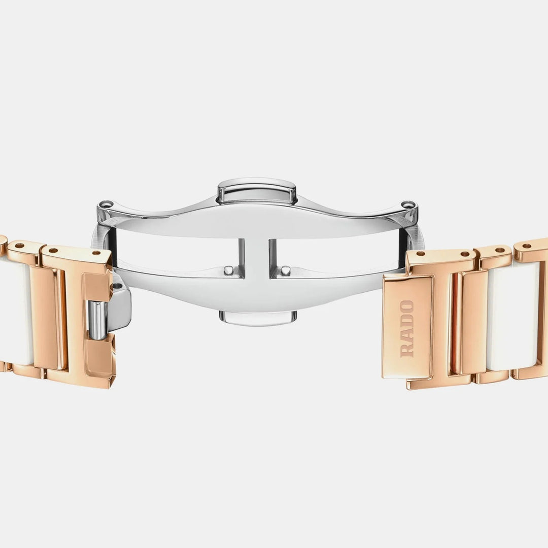 Rado Integral 23mm White Mother-of-Pearl Diamond Dial Rose Gold Ladies Watch