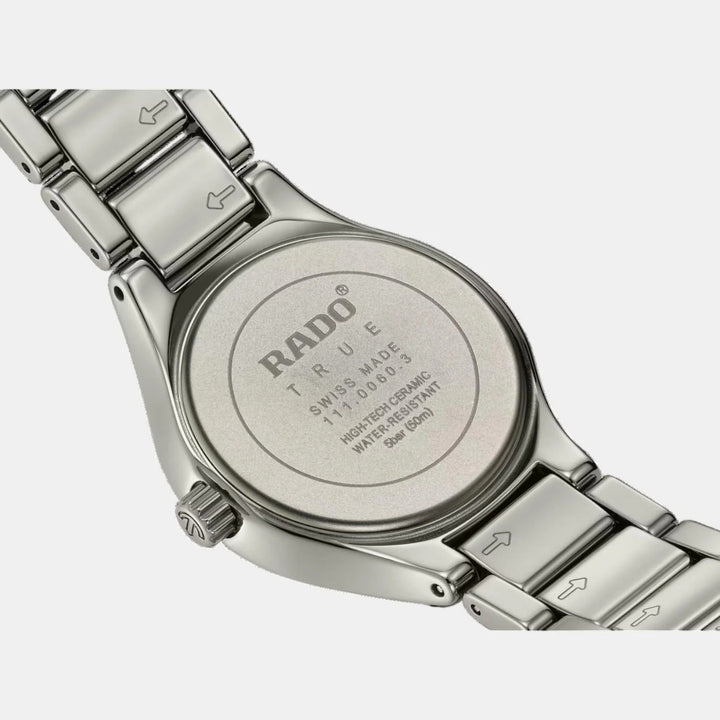 Rado True Round 30mm Plasma Ceramic Green Diamond Dial Ladies Quartz Watch