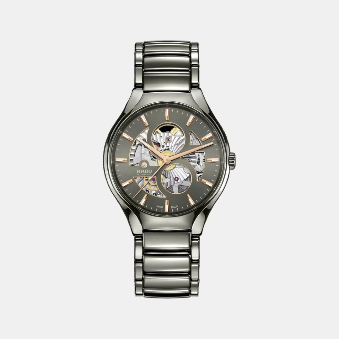 Rado True Round 40mm Plasma Ceramic Grey Open Heart Automatic Watch