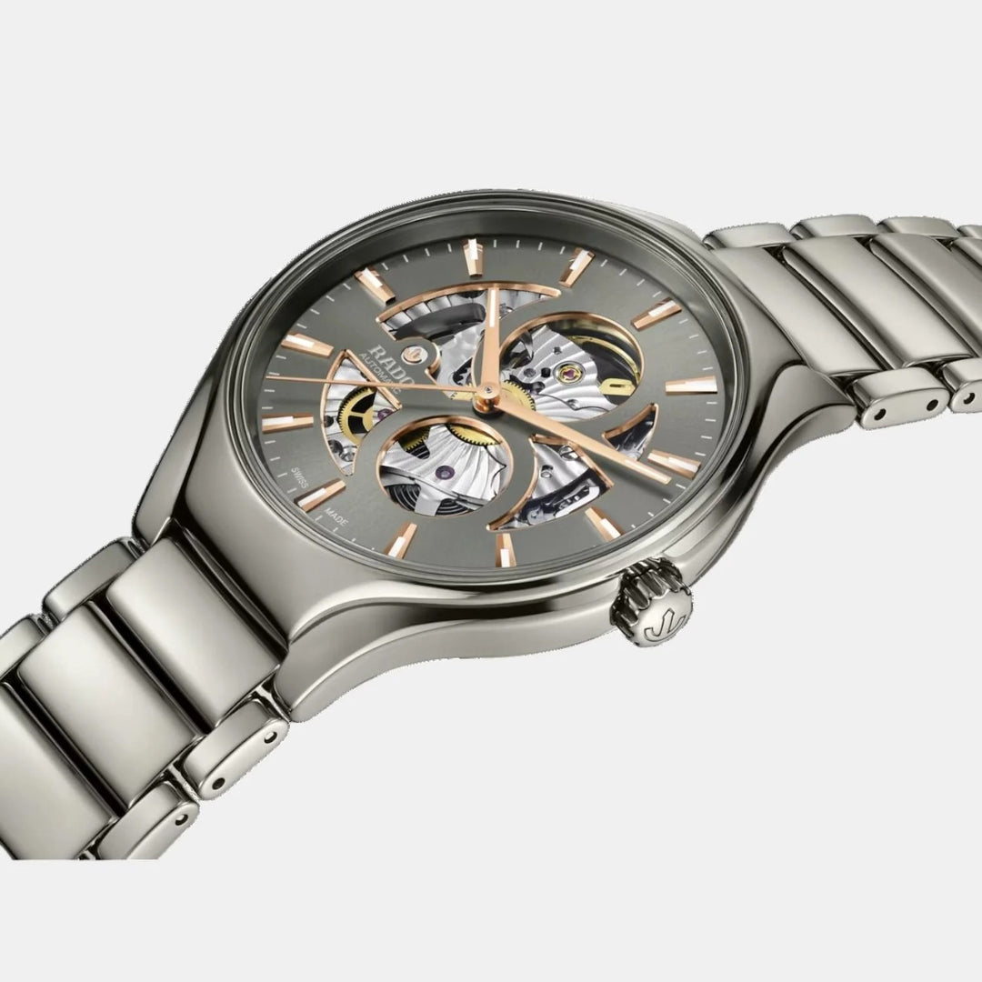 Rado True Round 40mm Plasma Ceramic Grey Open Heart Automatic Watch