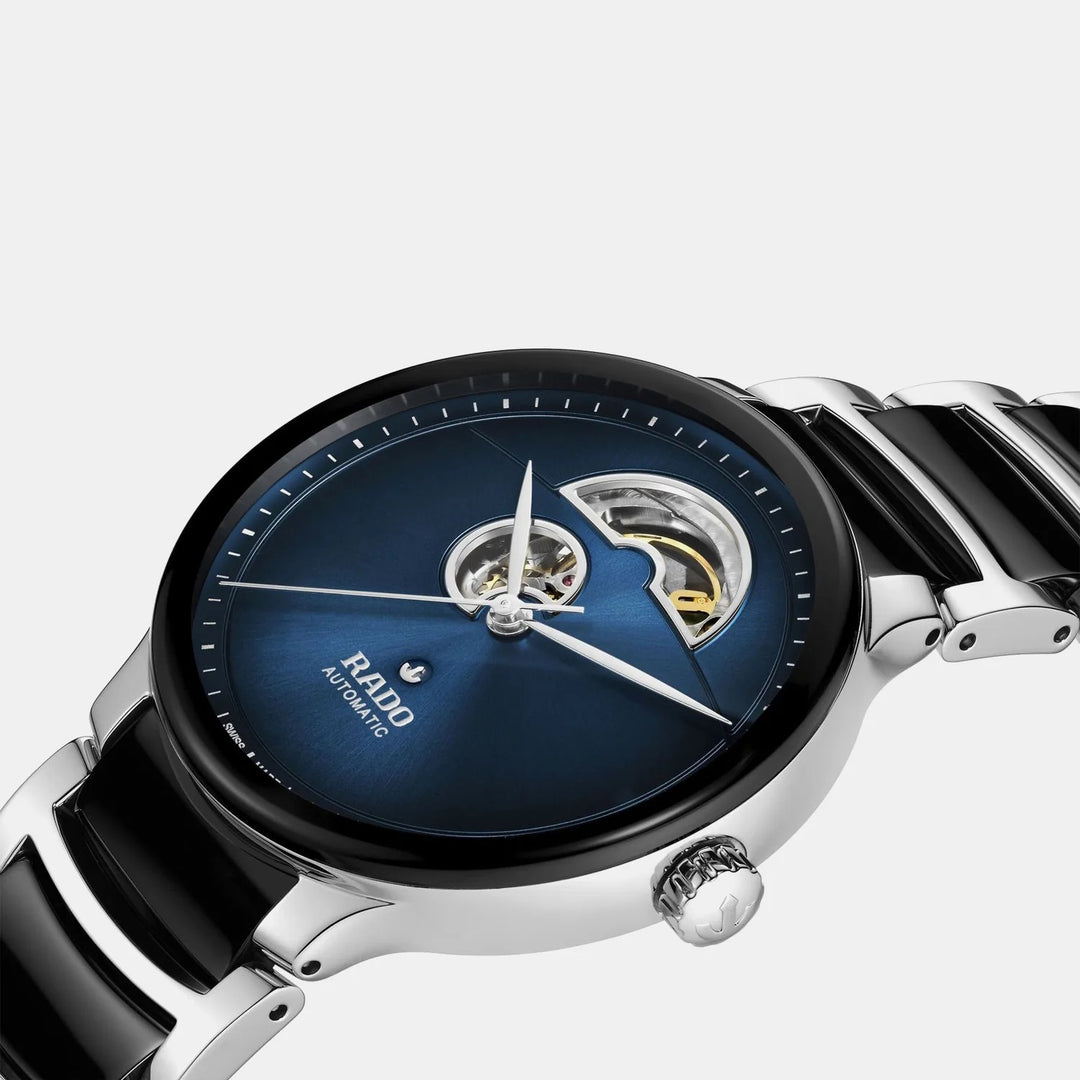 Rado Centrix 39.5mm Blue Gradient Open Heart Automatic Watch (R30012202)