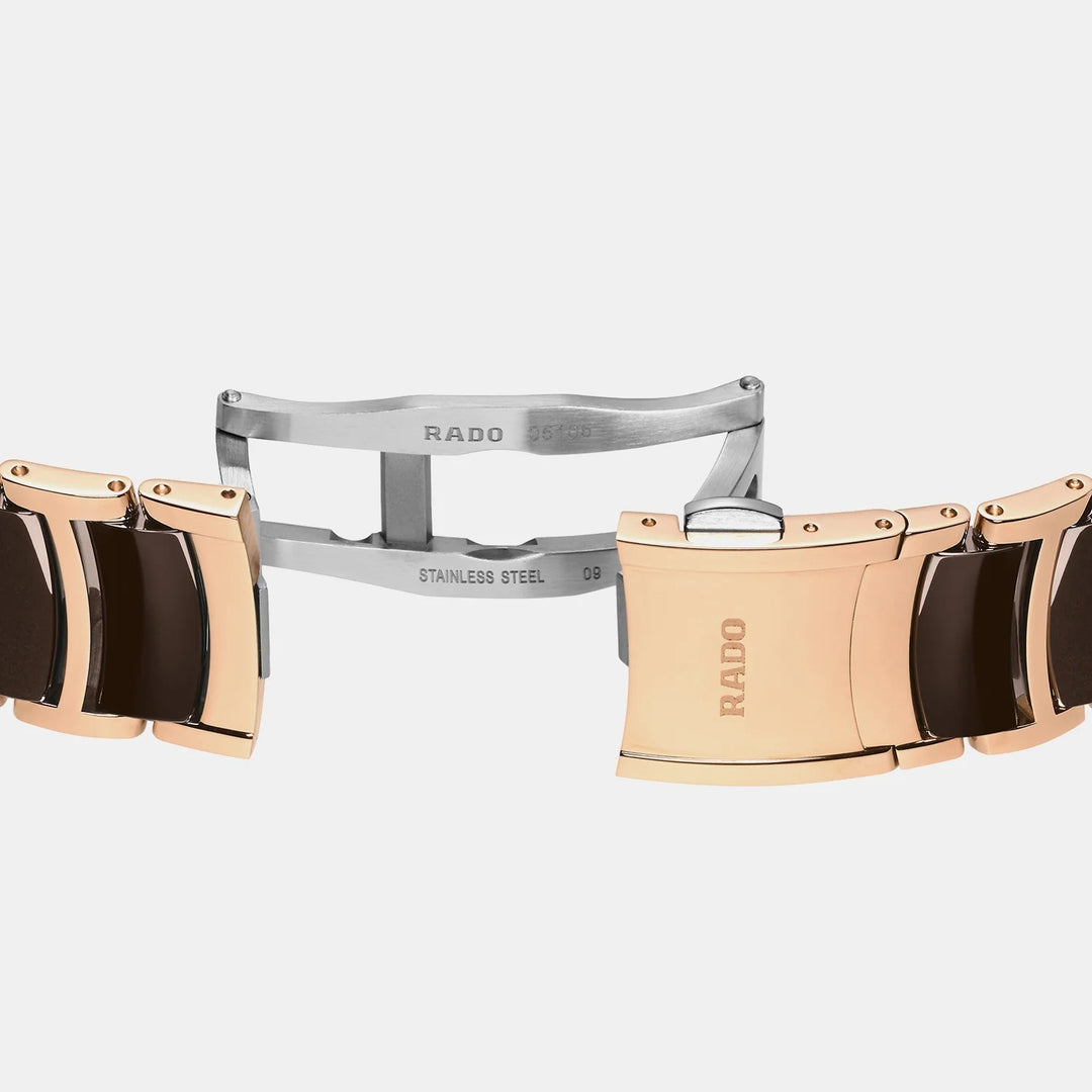 Rado Centrix Super Jubile 35mm Brown Mother of Pearl Diamond Open Heart Automatic Watch R30029942