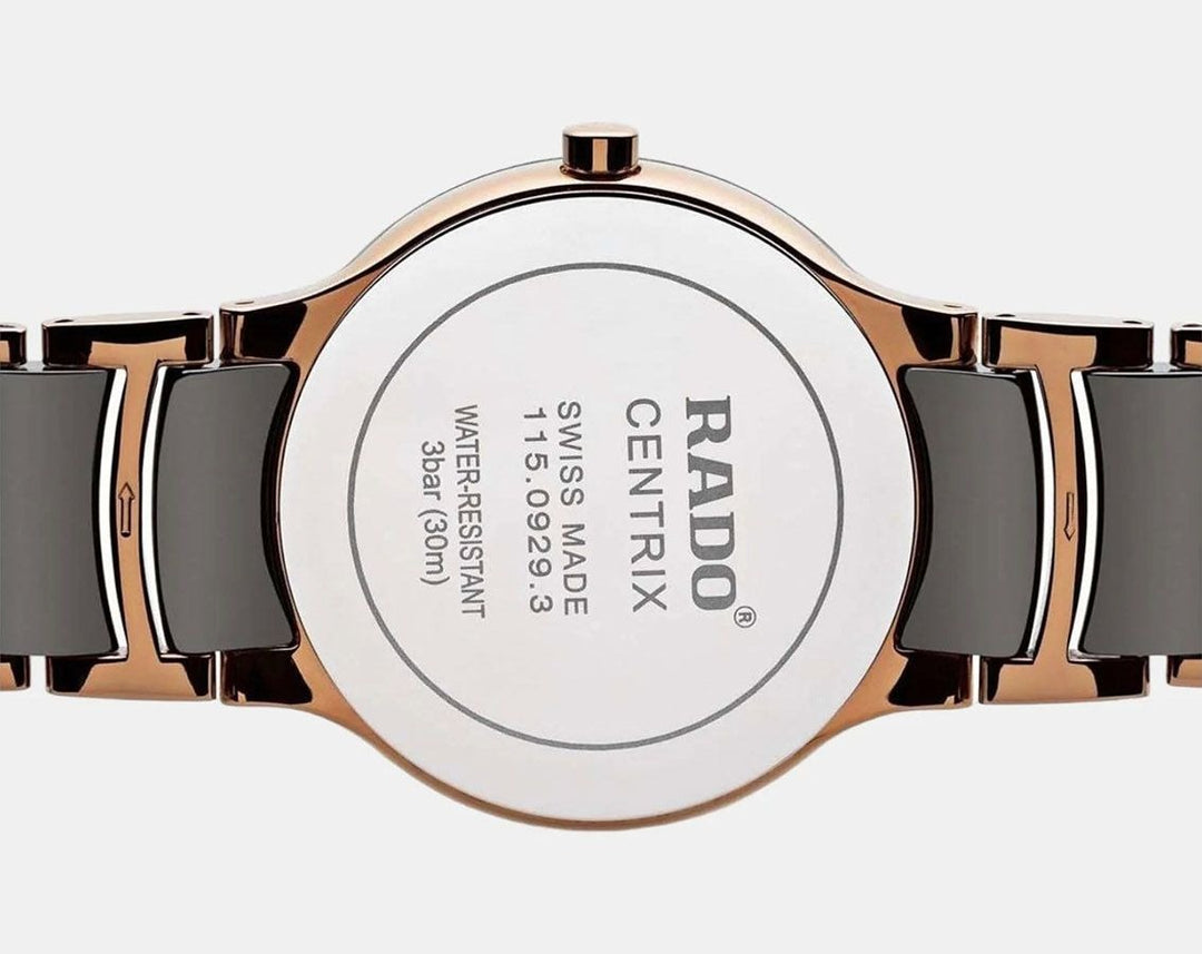 Rado Centrix 38mm White Dial Two-Tone 12 Diamonds Unisex Quartz Watch R30554762