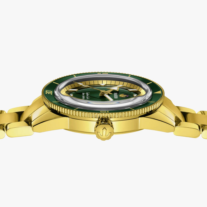 Rado Captain Cook Automatic 42mm Green Gradient Dial Yellow Gold PVD Men&