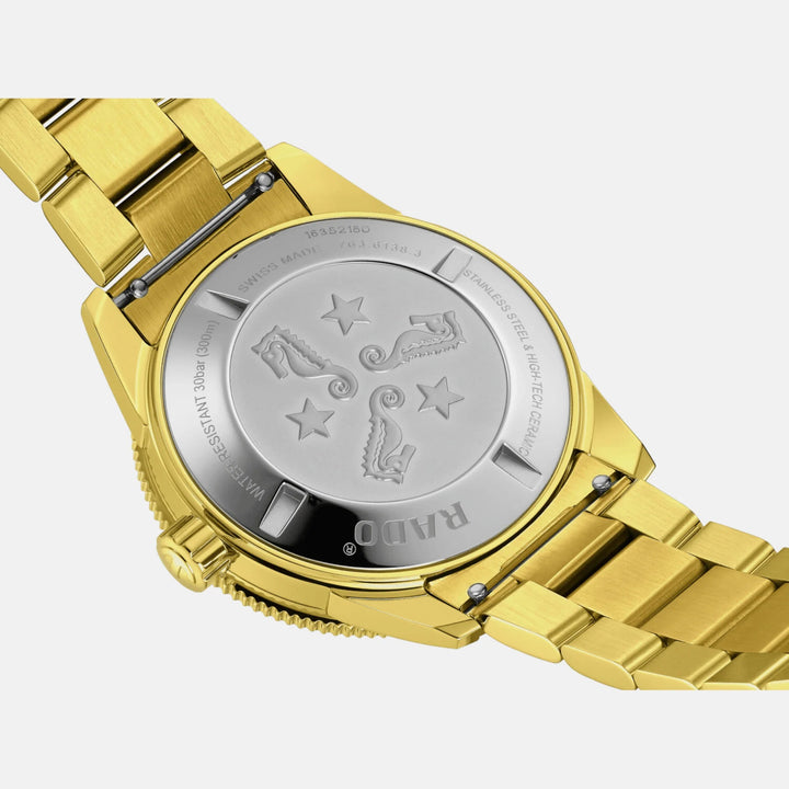 Rado Captain Cook Automatic 42mm Green Gradient Dial Yellow Gold PVD Men&