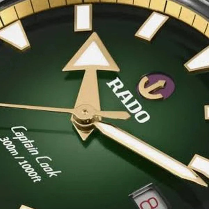 Rado Captain Cook Automatic 42mm Green Gradient Dial Two-Tone Men&