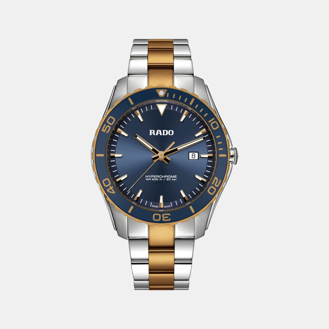 Rado HyperChrome 44mm Blue Dial Blue Ceramic Bezel Quartz Men&