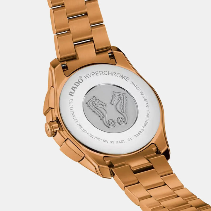 Rado HyperChrome Chronograph 44.9mm Brown Dial Rose Gold Two-Tone Men&