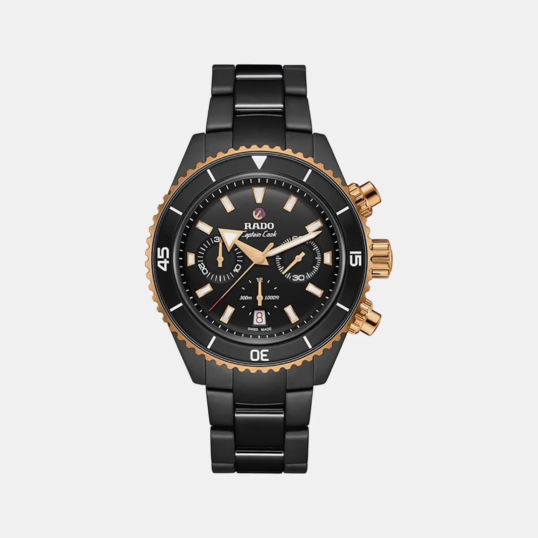 Rado Captain Cook High-Tech Ceramic Automatic Chronograph 43mm Black Men&