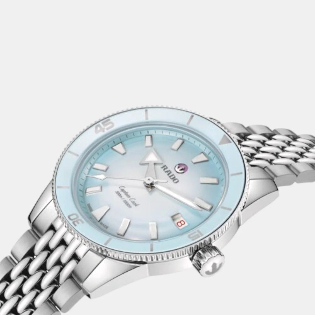 Rado Captain Cook Automatic 39mm Light Blue Gradient Dial Stainless Steel Watch R32223203