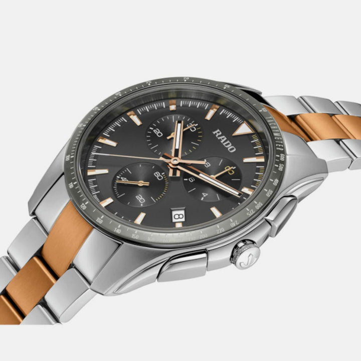 Rado HyperChrome Chronograph 44.9mm Grey Dial Rose Gold Two-Tone Men&