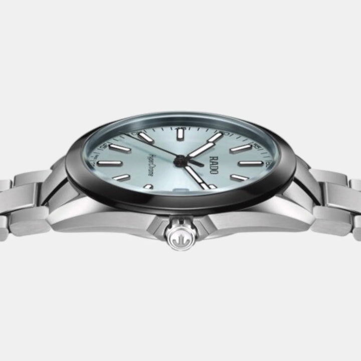 Rado HyperChrome 41.5mm Ice Blue Dial Blue Ceramic Bezel Quartz Men&