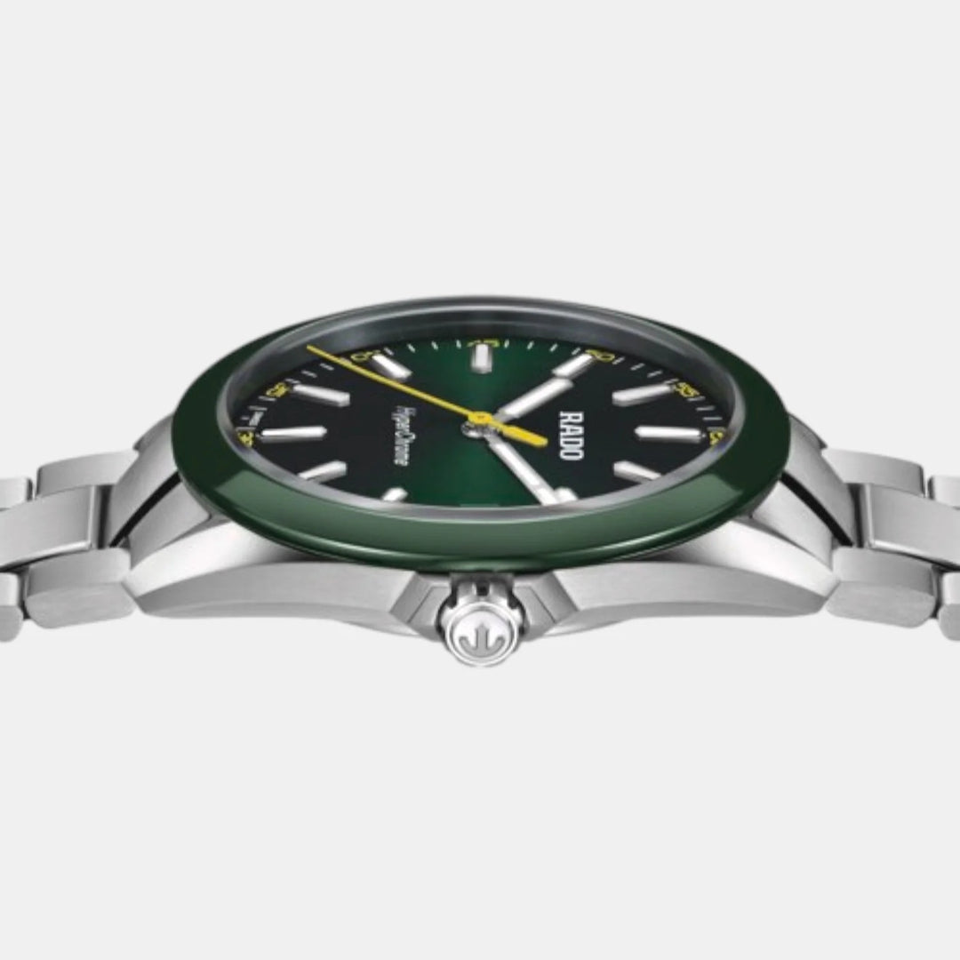 Rado HyperChrome 41.5mm Green Dial Green Ceramic Bezel Quartz Men&