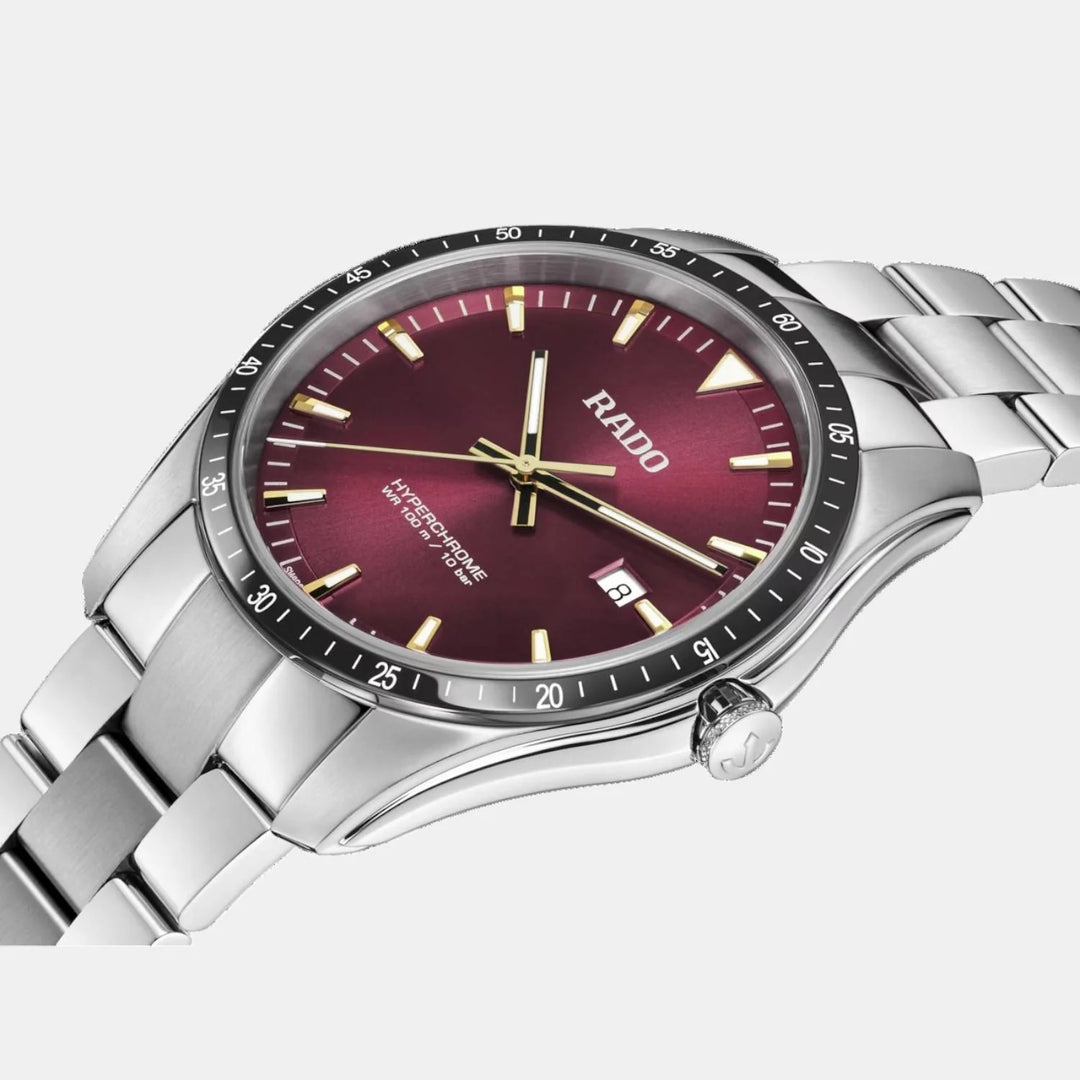 Rado HyperChrome 44.9mm Purple Dial Black Ceramic Bezel Quartz Men&