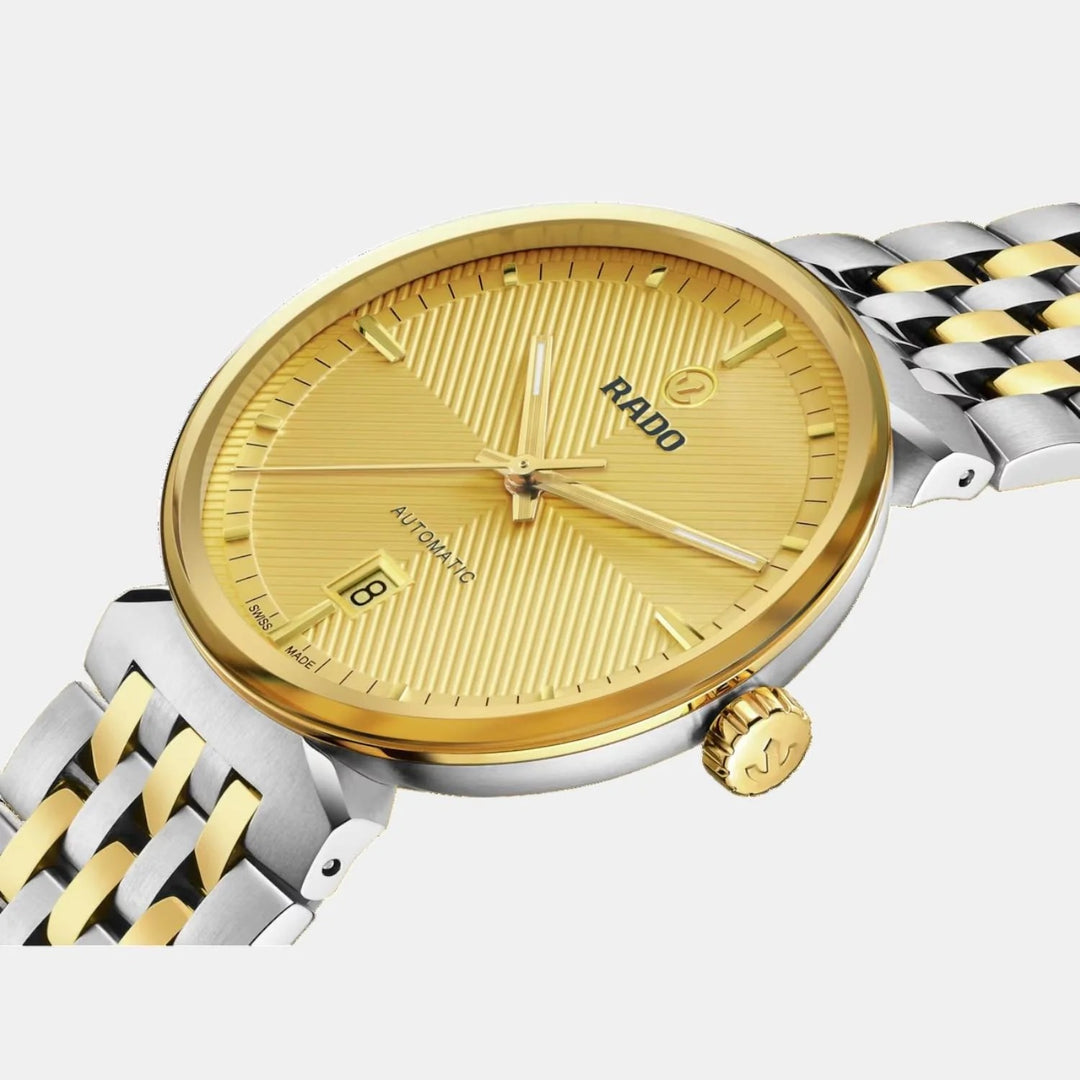 Rado Florence Automatic 39mm Yellow Gold Embossed Dial Unisex Watch R48903253
