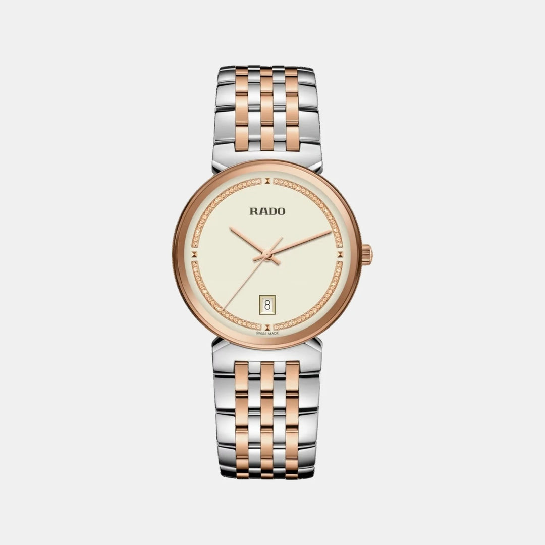 Rado Florence 38mm Champagne Dial Rose Gold Two-Tone Quartz Unisex Watch R48912403