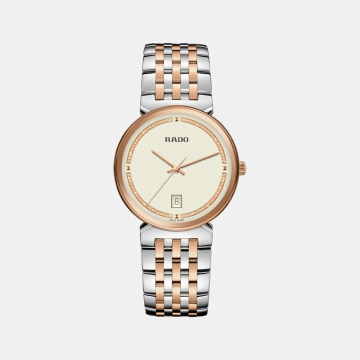 Rado Florence 38mm Champagne Dial Rose Gold Two-Tone Quartz Unisex Watch R48912403